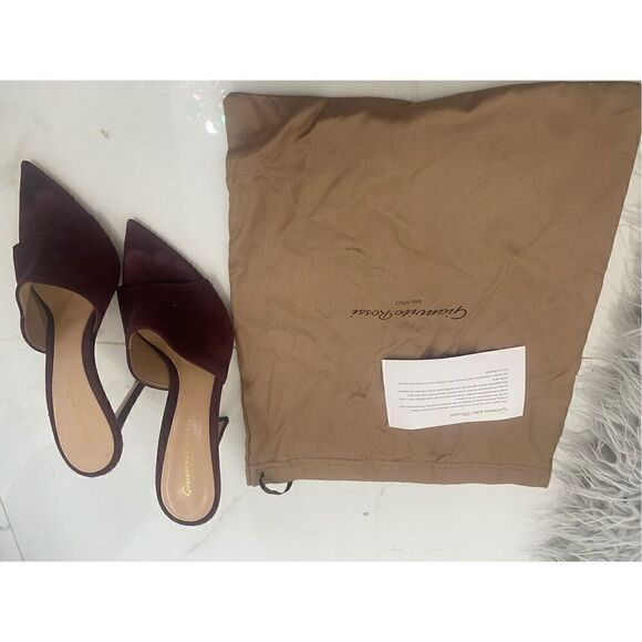 [gianvito Rossi] suede pointy toe mules EUC#7 - Picture 9 of 10
